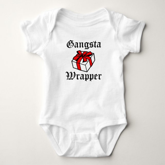 Camiseta Natal engraçado para Gangsta Wrapper (Frente)