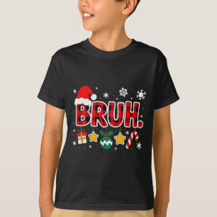 Camiseta Natal Engraçado Plaid Vermelho Adolescentes Menino