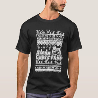 Camiseta Natal escuro de Meowy engraçado