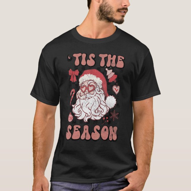 Camiseta Natal Esta é a época das Papais noeis bonitas Xmas (Frente)