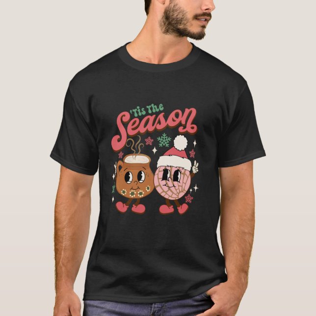 Camiseta Natal Esta É A Época Mexicana Concha Pan Dulce (Frente)