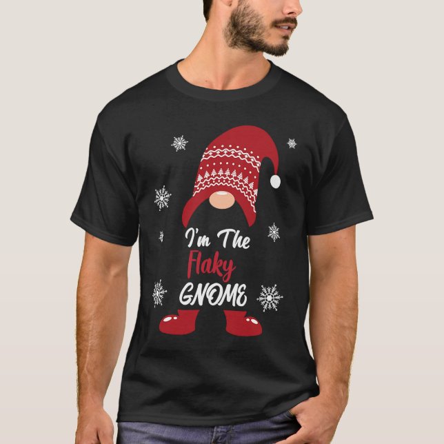 Camiseta Natal Eu sou o Flaky Gnomo Xmas Men Women (Frente)