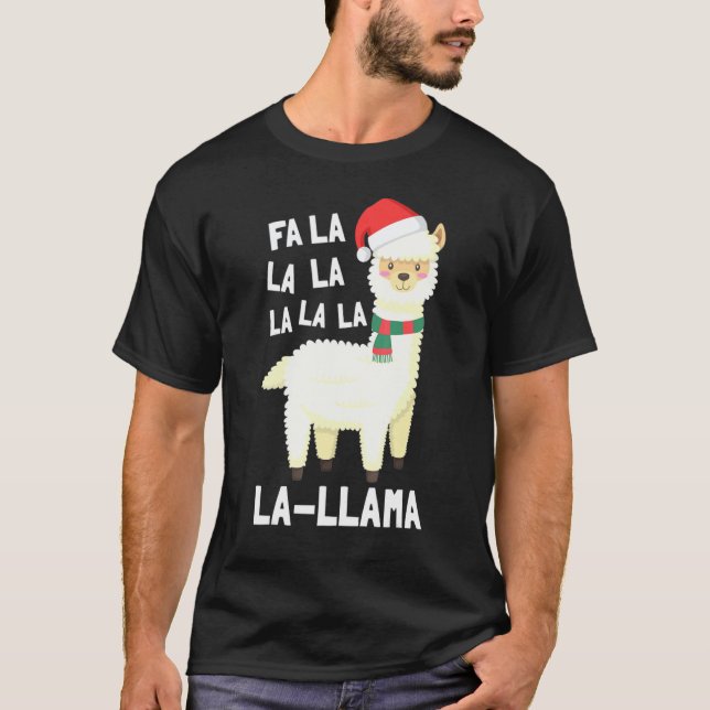 Camiseta Natal Fa La Llama (Frente)