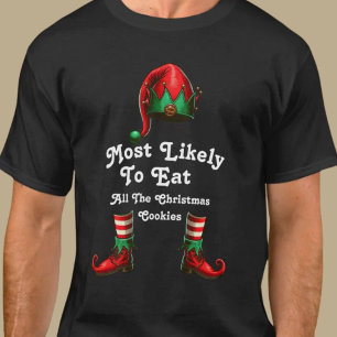 Camiseta Natal Família Mais Propensa a ser Duende Personali