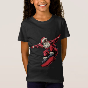 Camiseta Natal Família Snowboard Vintage Santa Claus