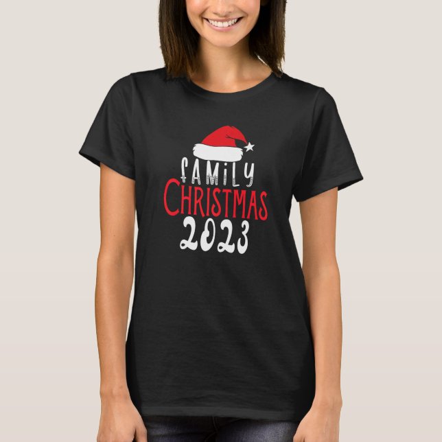 Camiseta Natal Familiar 2023 Papais noeis de Esquadrão Corr (Frente)