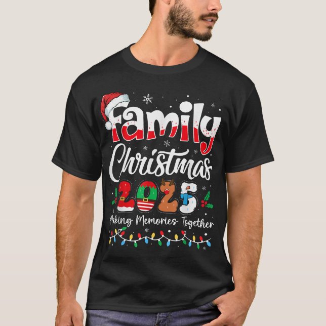 Camiseta Natal Familiar 2025 - Sala de Papéis (Frente)