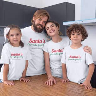 Camiseta Natal Favorito da Família do Papai Noel