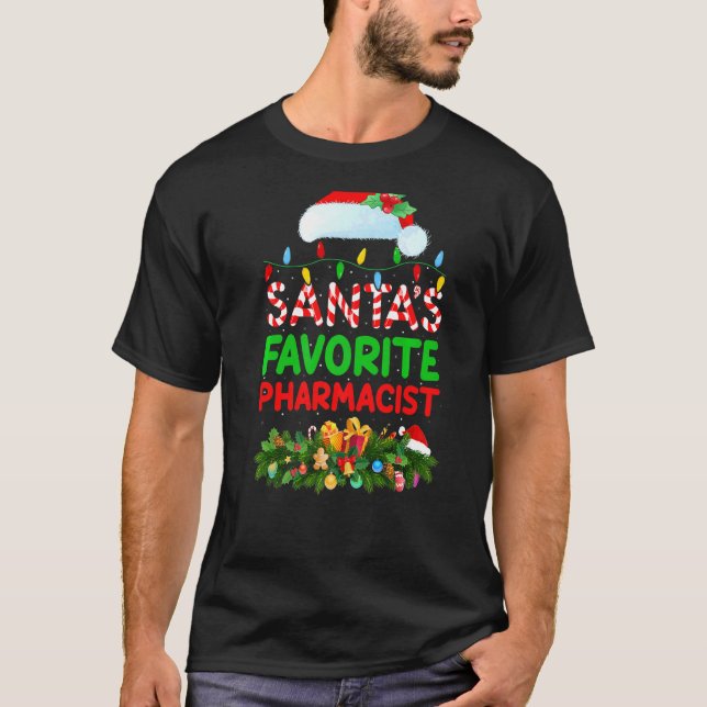 Camiseta Natal Favorito Dos Papais noeis De Iluminação (Frente)