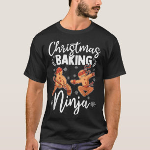 Camiseta Natal Fazendo Ninja Funny Gingerbird Cookie Ba