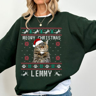 Camiseta Natal Feia Personalizada com Foto do Gato