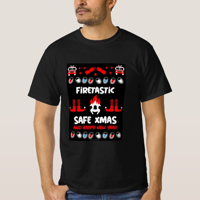 Camiseta Natal feio do bombeiro (Frente)