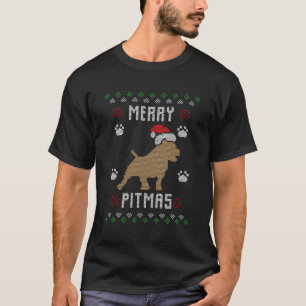 Camiseta Natal Feio Pitbull Dar Feliz Pitmas