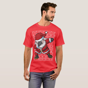 Camiseta Natal feio que toca a solha de Papai Noel