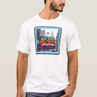 Camiseta Natal feliz de nova iorque