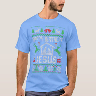 Camiseta Natal Feliz Feriado de Aniversário Feio