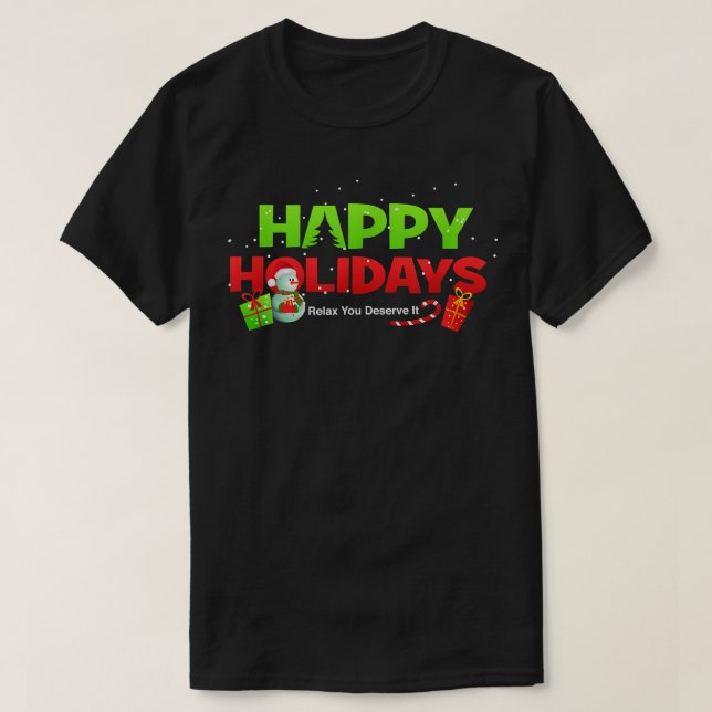 Camiseta Natal Feliz Feriados Rela Você Merece (Frente do Design)