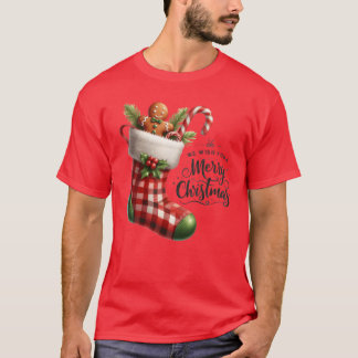 Camiseta Natal Feliz Natal Para O Gift Gingercake Man
