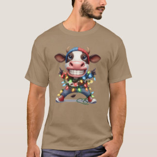 Camiseta Natal Feliz Natal Para Vaca De Natal Com Presente