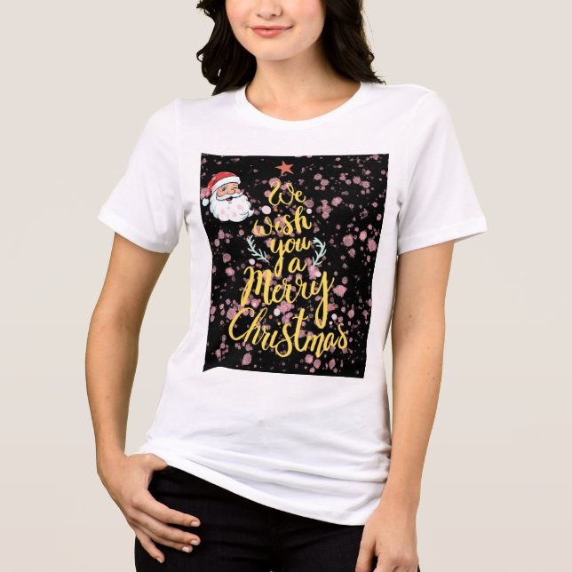 camiseta natal feliz \  Para presentes\ para ela/e (Frente)