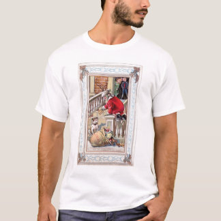 Camiseta Natal Feliz Vintage - Bem-vindo à Nossa Casa Cartã