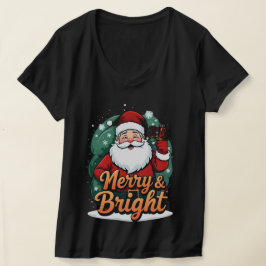 Camiseta Natal - "Felizes e Papais noeis Brilhantes"