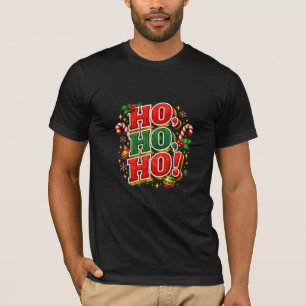 Camiseta Natal Festivo HO HO HO