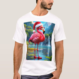 Camiseta Natal Flamingo Como Papai Noel-47476