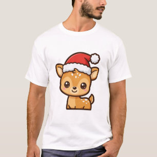 Camiseta Natal Fofo da Rena Santa