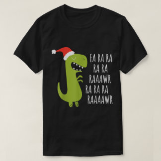 Camiseta Natal fofo Dino Raaawr Humor