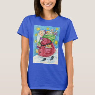 Camiseta Natal fofo, Papai Noel com Gatinhos e Gatos!