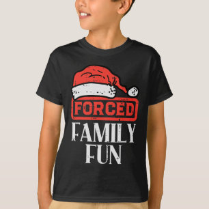Camiseta Natal Forçado Família Divertida Engraçado Xmas Sar