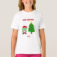 Natal FrankenQueijos Meninas White Basic T Shirt