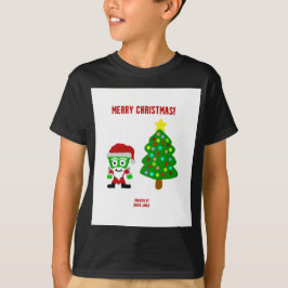 Camiseta Natal FrankenQueijos Meninos Black Basic T Shirt
