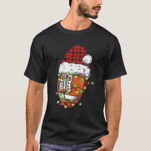 Camiseta Natal Futebol Ball Santa Hat Engraçado Esporte Na