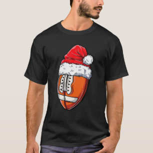 Camiseta Natal Futebol Ball Santa Hat Engraçado Esporte Nat