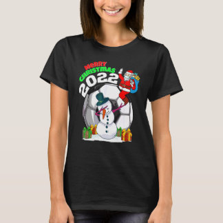 Camiseta Natal Futebol Papai Noel Feliz Natal Dabbing Neve