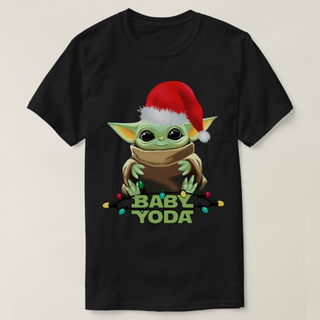 CAMISETA NATAL GALÁXIA BEBÊ 4 K ILUSTRAÇÃO BEBÊ YOD (Frente do Design)