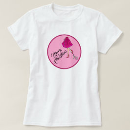 Camiseta Natal Glam Rosa 