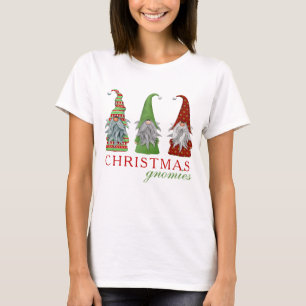 Camiseta Natal Gnomies Modern Holiday Gnomes