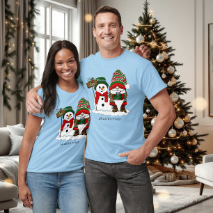 Camiseta Natal Gnomo Aconchegante Boneco de Neve Férias de