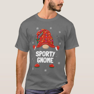 Camiseta Natal Gnomo Sporty Gnomo retr Natal