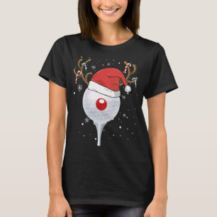 Camiseta Natal Goft Reindeer Funny Santa Hat Golf