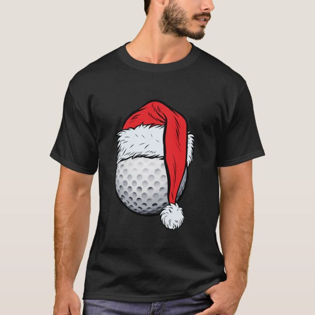 Camiseta Natal Golf Ball Santa Hary Esporte Engraçado Xmas  (Frente)