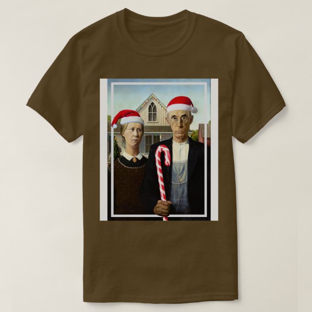Camiseta Natal Gótico Americano (Frente do Design)