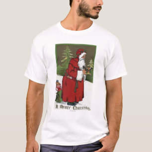 Camiseta Natal GreetingSanta com cavalo de madeira