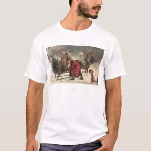 Camiseta Natal GreetingSanta e trenó