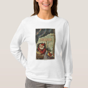 Camiseta Natal GreetingSanta no Pólo Norte
