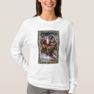 Camiseta Natal GreetingSanta no trenó