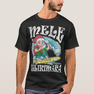 Camiseta Natal Havaiano Mele Kalikimaka Santa Claus Haw